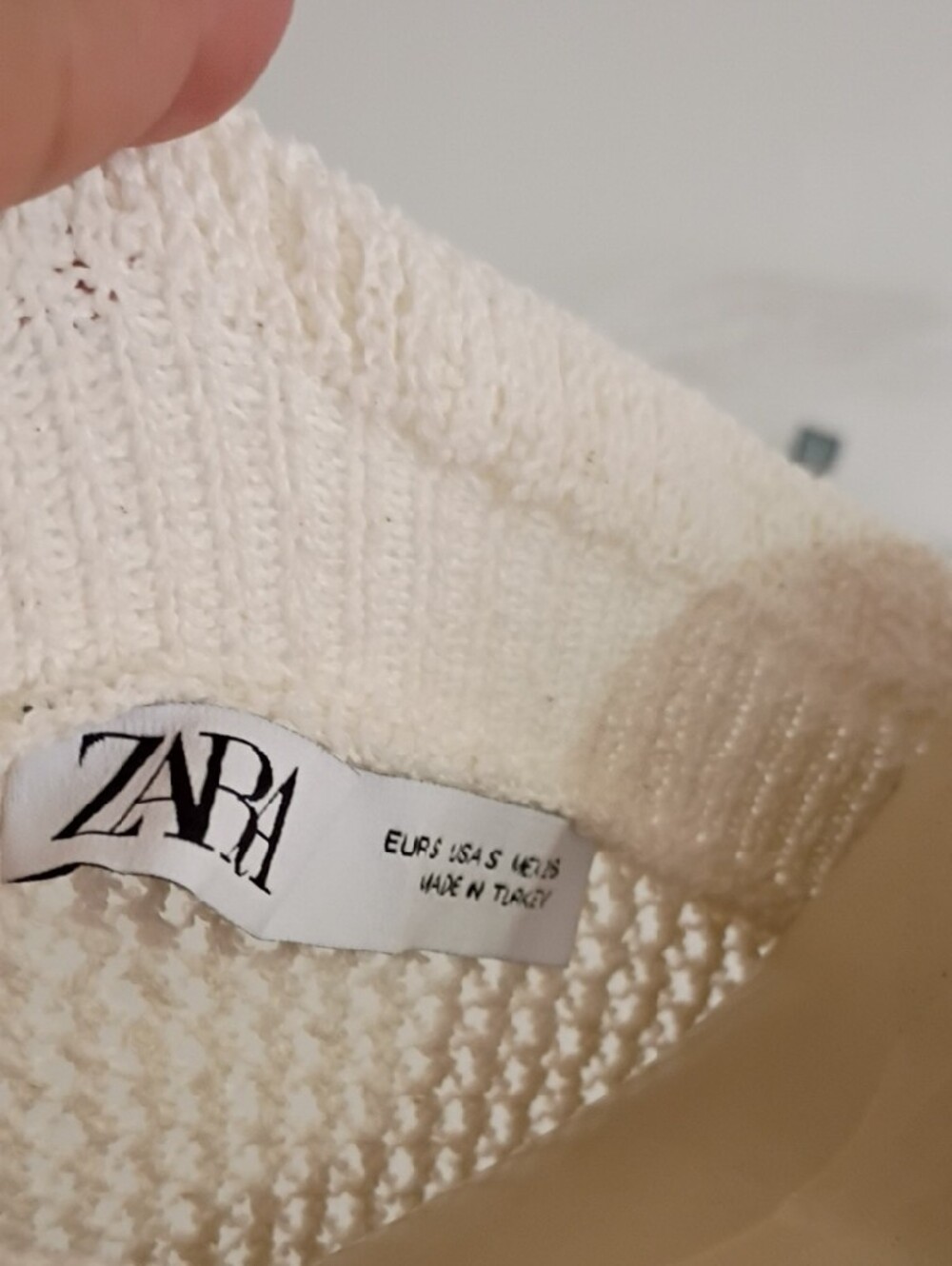 Zara Cream Crochet Ruffle Turtleneck Sweater - Picture 7 of 7